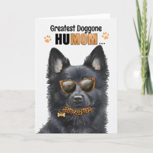 Schipperke Dog Best HuMOM Ever Mother's Day Holiday Card