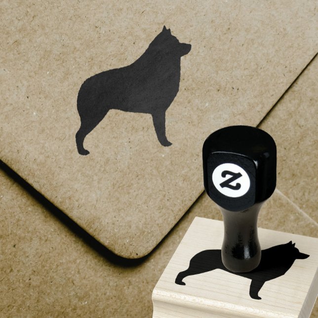Schipperke Dog Breed Silhouette Rubber Stamp (Creator Uploaded)