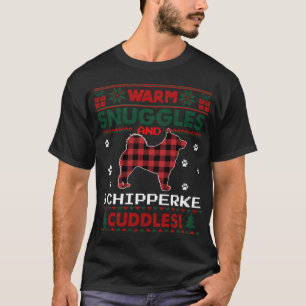 Schipperke Dog Christmas Pajama Ugly Christmas Swe T-Shirt