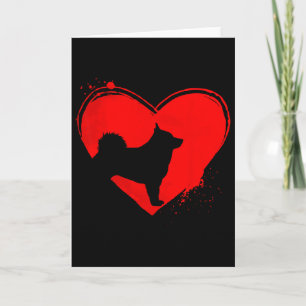 Schipperke Dog Heart Shape Valentine Dog Lovers  Card