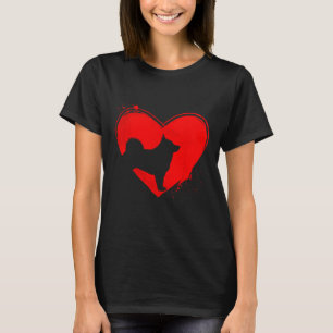 Schipperke Dog Heart Shape Valentine Dog Lovers T-Shirt