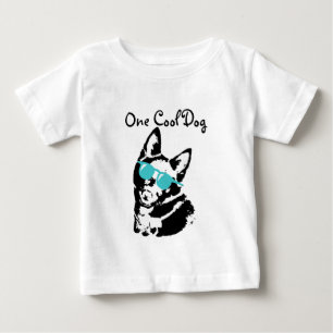 Schipperke Dog with Sunglasses Baby T-Shirt