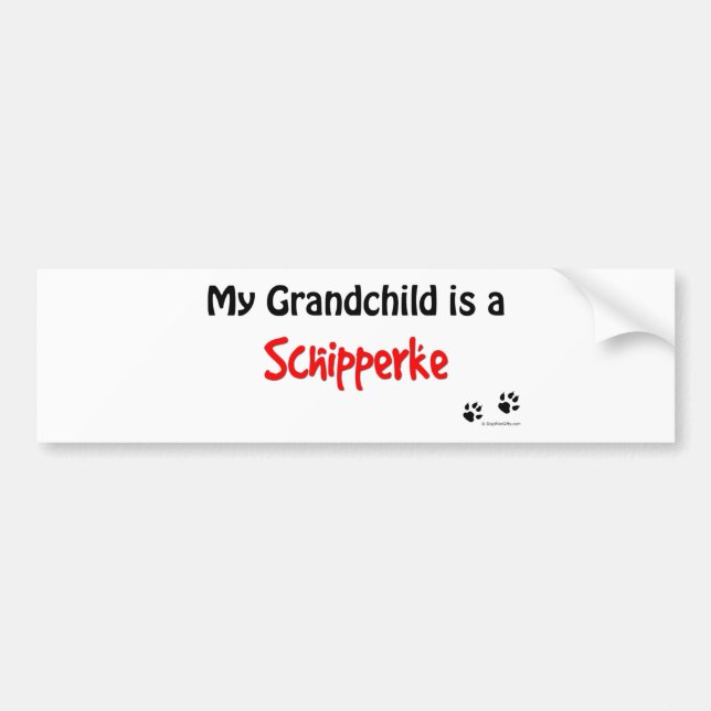 Schipperke Grandchild Bumper Sticker (Front)