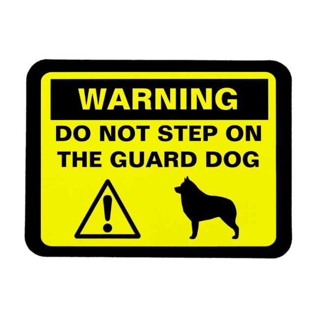 Schipperke Guard Dog Warning Magnet (Horizontal)