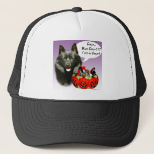 Schipperke Halloween Candy Trucker Hat