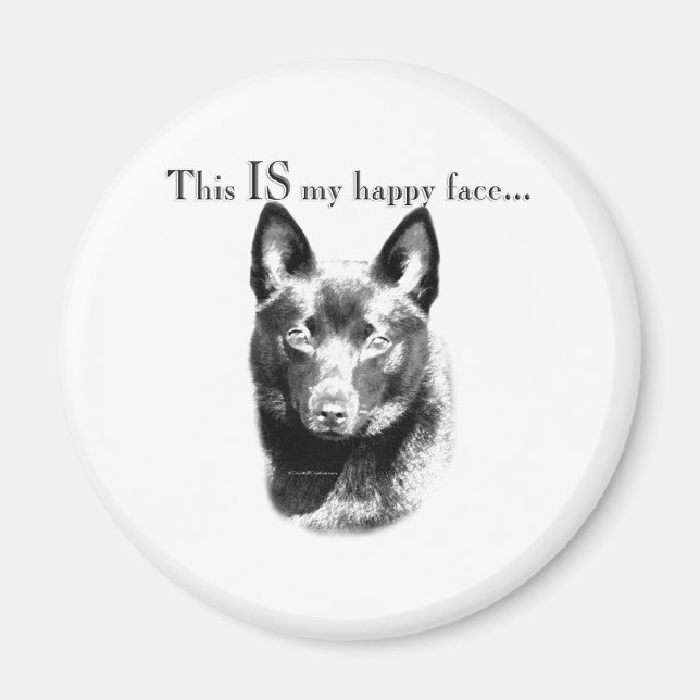 Schipperke Happy Face Magnet (Front)