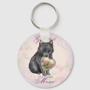 Schipperke Heart Mum Key Ring