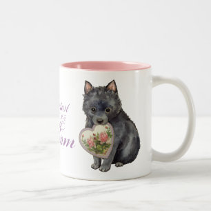 Schipperke Heart Mum Two-Tone Coffee Mug