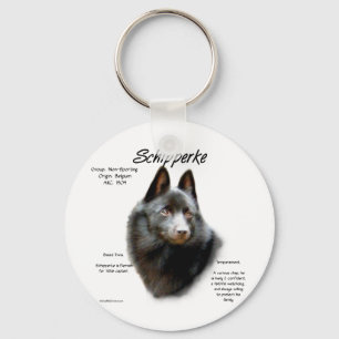 Schipperke History Design Key Ring