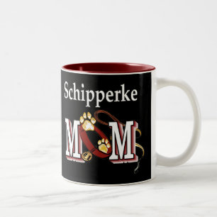 Schipperke MOM Gifts Two-Tone Coffee Mug