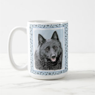 Schipperke Painting - Cute Original Dog Art Coffee Mug