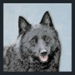 Schipperke Painting - Cute Original Dog Art Poster<br><div class="desc">Schipperke dog portrait, original painting. We specialise in cute and funny original art. Buy this for yourself or as a great gift for your Schipperke loving friends. Be creative - click on CUSTOMIZE to add/remove/change text, resize the picture, change colours or anything else the customisation tool will allow!</div>