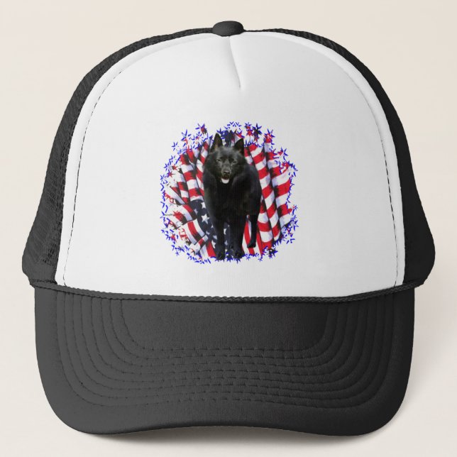 Schipperke Patriot Trucker Hat (Front)