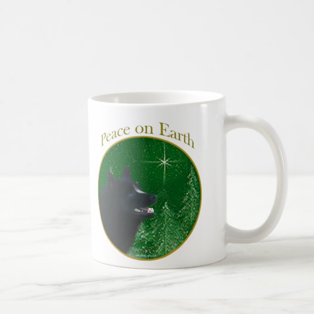 Schipperke Peace Coffee Mug (Right)