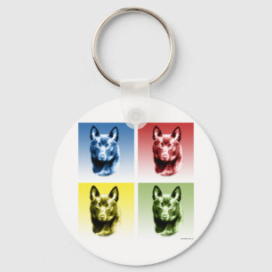 Schipperke Pop Art Key Ring