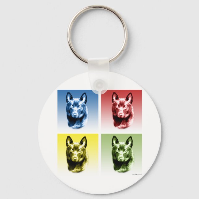 Schipperke Pop Art Key Ring (Front)
