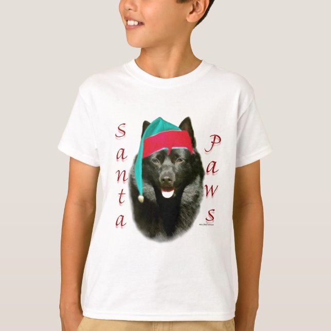 Schipperke Santa Paws T-Shirt (Front)