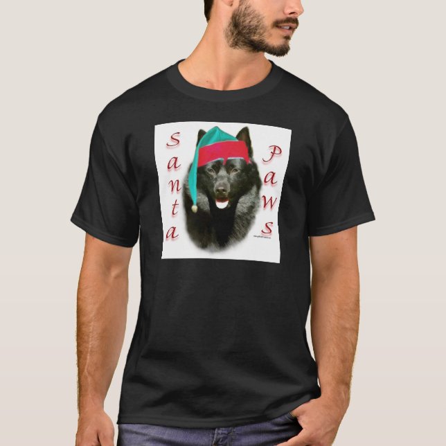 Schipperke Santa Paws T-Shirt (Front)