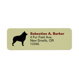 Schipperke Silhouette Return Address Label