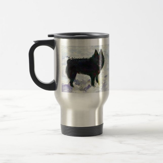 Schipperke travel mug (Left)