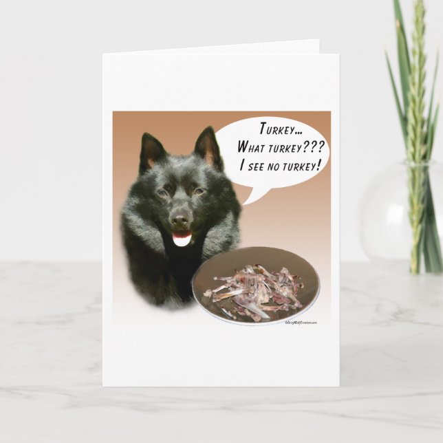 Schipperke Turkey Card (Front)