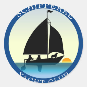 Schipperke Yacht Club Classic Round Sticker