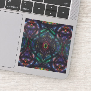 Schism Abstract Dark Rainbow Watercolor Art