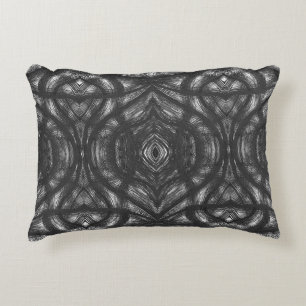 Schism Black and White Abstract Watercolor Art Decorative Cushion