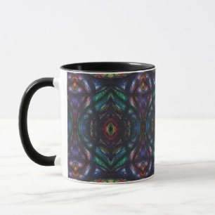 Schism Dark Rainbow Abstract Watercolor Art Mug