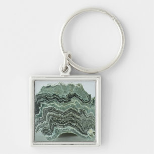 Schist rock key ring