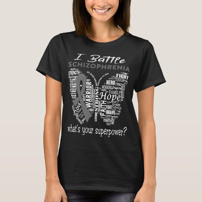 Schizophrenia Awareness Month Ribbon Gifts T-Shirt (Front)