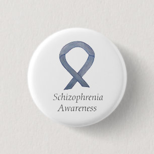 Schizophrenia Awareness Ribbon Custom Pins