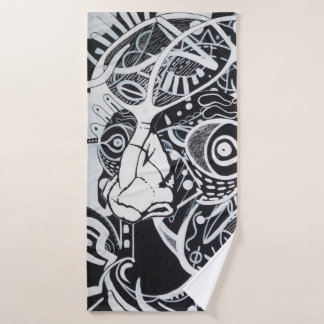 Schizophrenic Recollection II Bath Towel