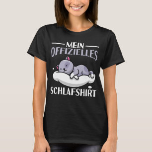 Schlafshirt Nachthemd Schlafanzug Katze T-Shirt