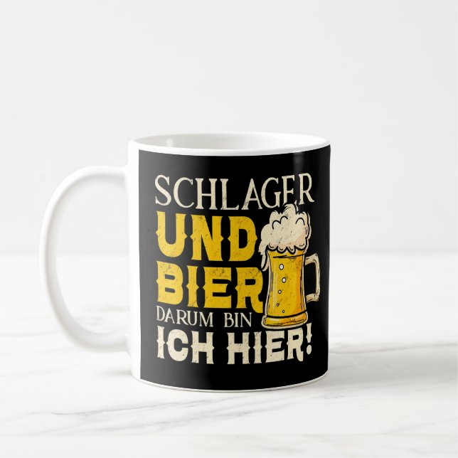 Schlager Und Bier Darum Bin Ich Hier Schlagerkerk  Coffee Mug (Left)