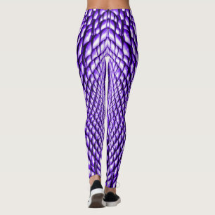 Schlangenoptik Schlangenhaut Violett Leggings