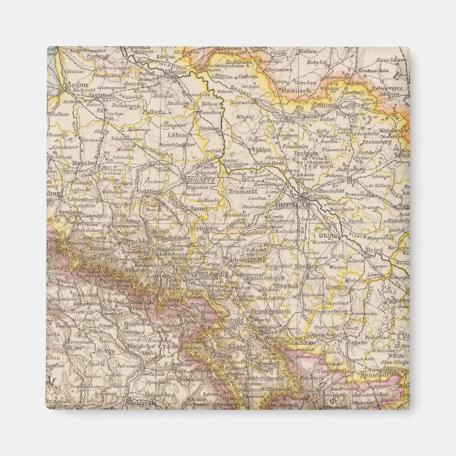 Schlesien Atlas Map Magnet (Front)