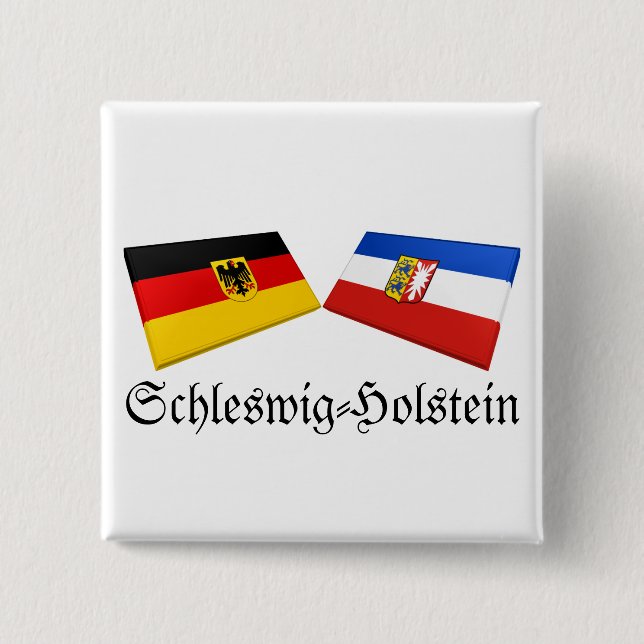 Schleswig-Holstein, Germany Flag Tiles 15 Cm Square Badge (Front)