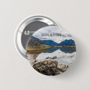 Schliersee Bavaria Lake Germany Panorama Souvenir 6 Cm Round Badge