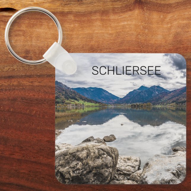Schliersee Bavaria Lake Germany Panorama Souvenir  Key Ring (Front)
