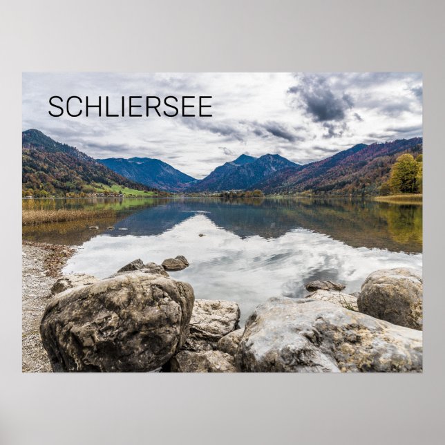 Schliersee Bavaria Lake Germany Panorama Souvenir  Poster (Front)