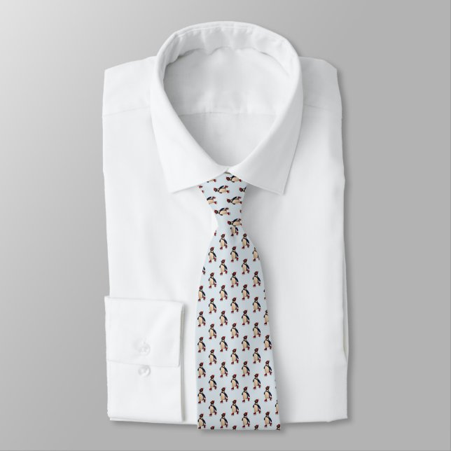 Schlittschuhpinguin Krawatte Tie (Tied)