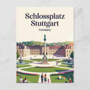 Schlossplatz Stuttgart Germany Postcard