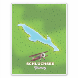 Schluchsee Germany map travel poster