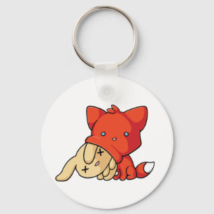 SCHLUP Fox Eating Rabbit Key Ring