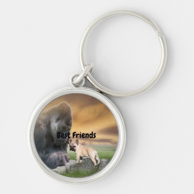 Schlüsselanhänger Französische Bulldogge Key Ring (Front)