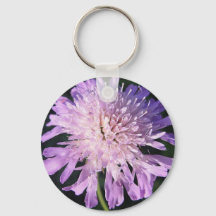 Schlüsselanhänger lila Scabiosablüte Key Ring