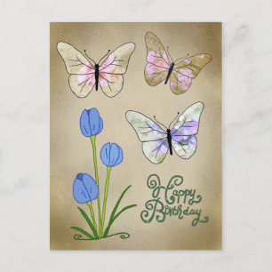 Schmetterlinge vintage postcard