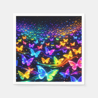 Schmetterlingsservietten im Neonlook Napkin