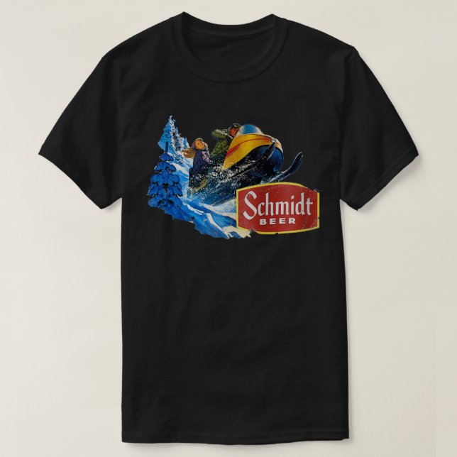 Schmidt Beer Snowmobile T-Shirt (Design Front)